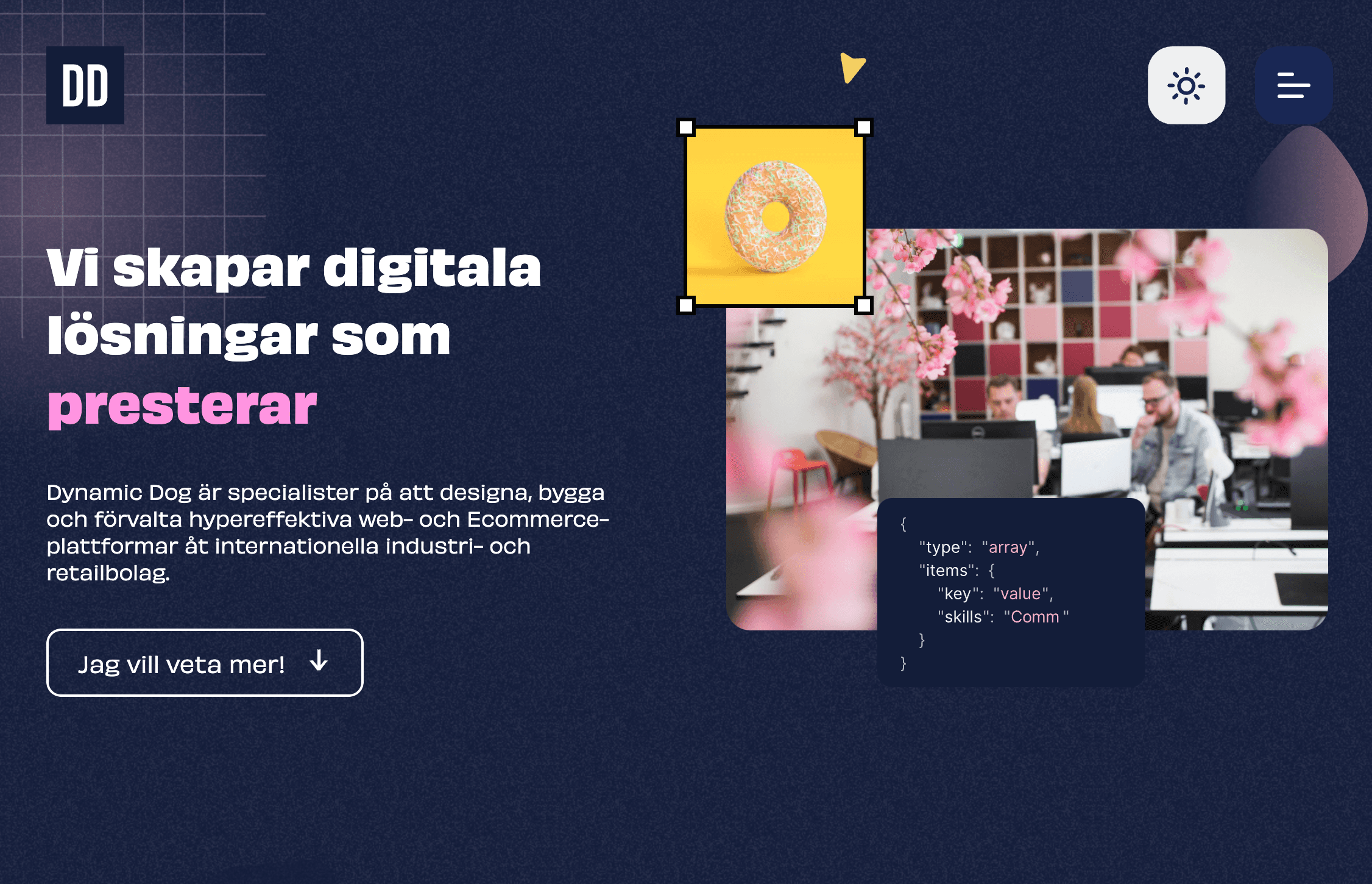Dynamic Dog website screenshot.